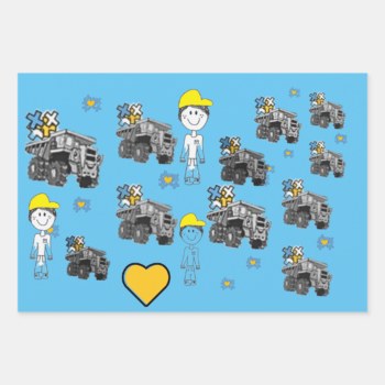 Gift Wrap.3pce-FIFO Son+Truck|sheet 1