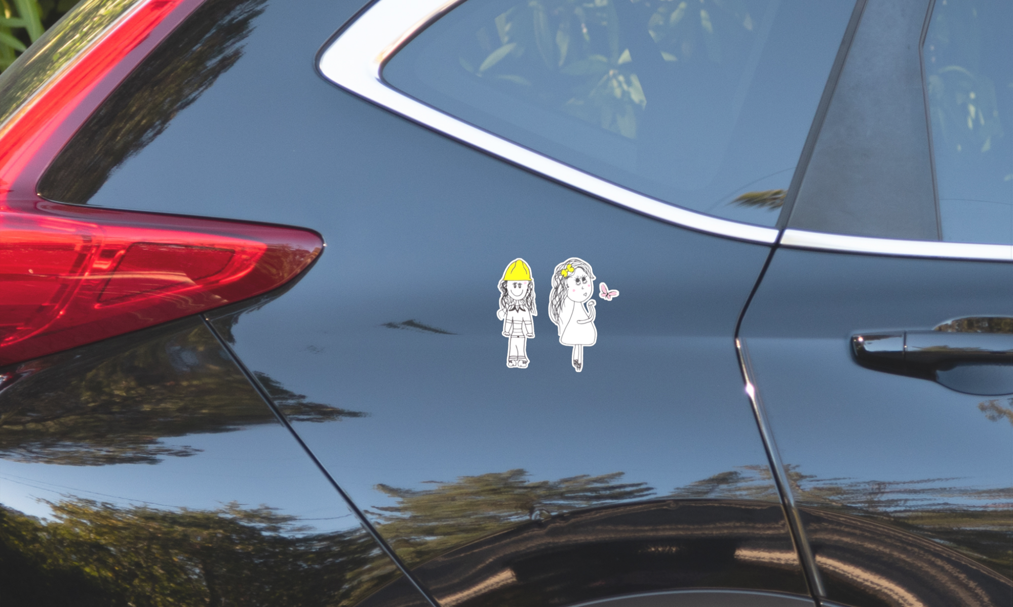 Sticker VINYL-FIFO Mum+Daughter-side