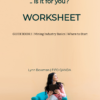 FIFO JOBS CHECKLIST:G1 MIB| WORKSHEET